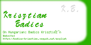 krisztian badics business card